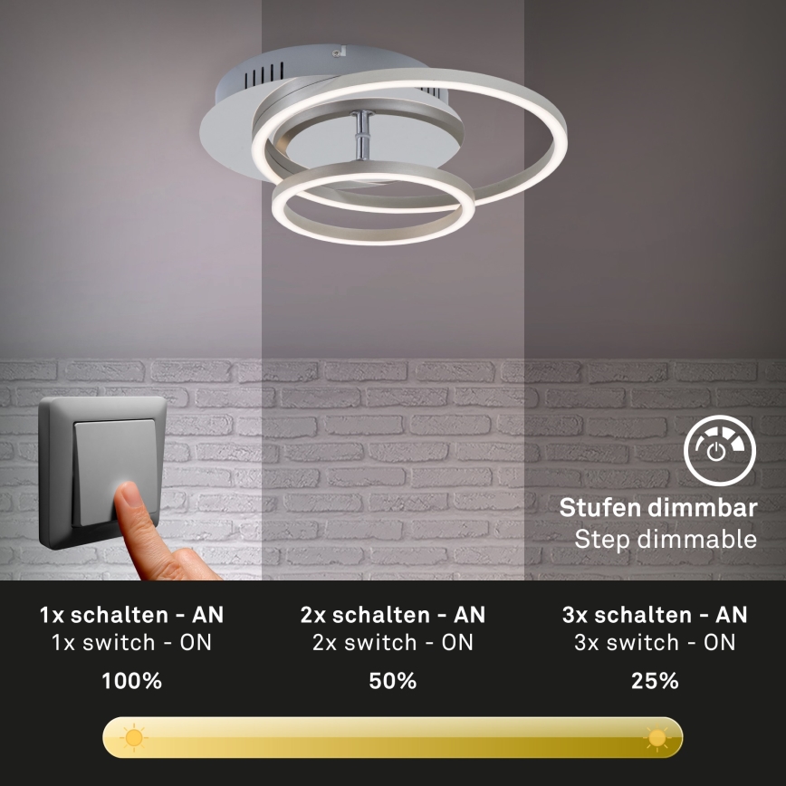 Briloner 3222-018 - LED ljusreglerad taklampa  FRAMES LED/30W/230V