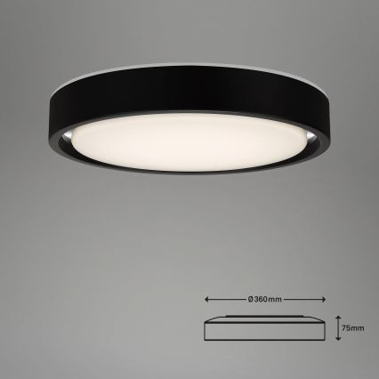 Briloner 3227-015 - LED RGB dimbar taklampa med sensor TALENA LED/24W/230V svart + fjärrkontroll