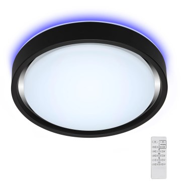 Briloner 3227-015 - LED RGB dimbar taklampa med sensor TALENA LED/24W/230V svart + fjärrkontroll