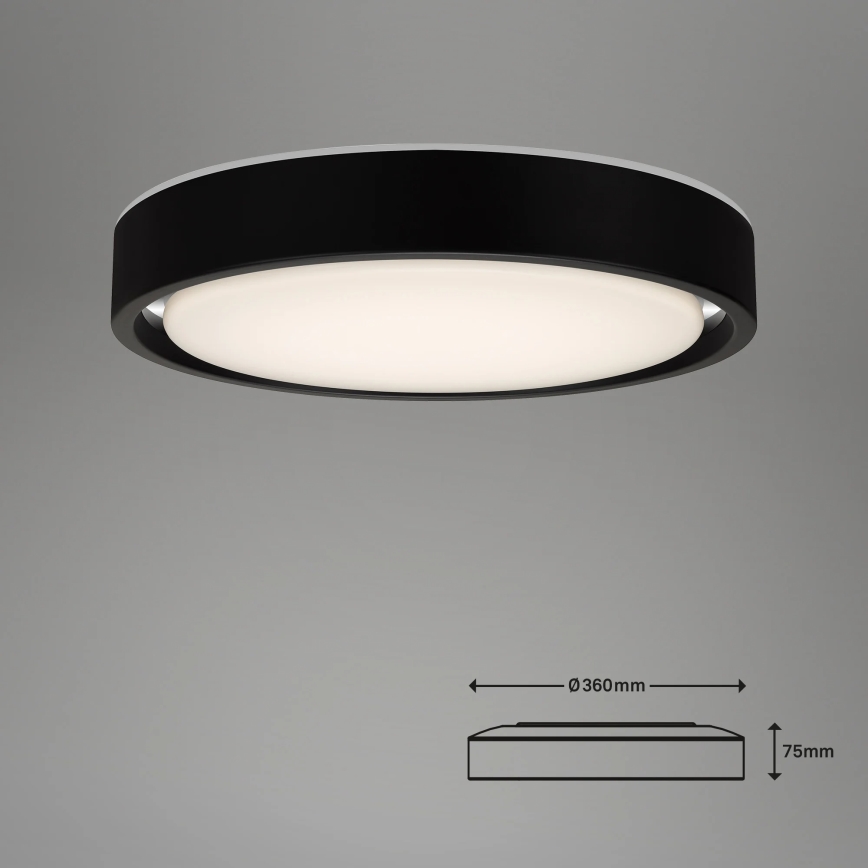 Briloner 3227-015 - LED RGB dimbar taklampa med sensor TALENA LED/24W/230V svart + fjärrkontroll