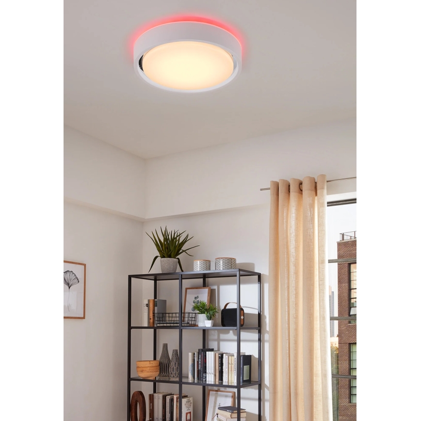 Briloner 3227-016 - LED RGB Ljusreglerad belysning med sensor TALENA LED/24W/230V vit + fjärrkontroll