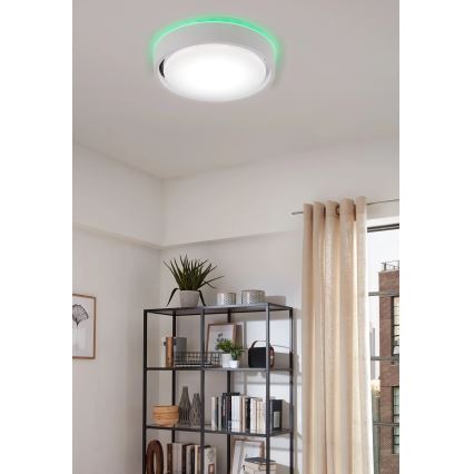 Briloner 3227-016 - LED RGB Ljusreglerad belysning med sensor TALENA LED/24W/230V vit + fjärrkontroll