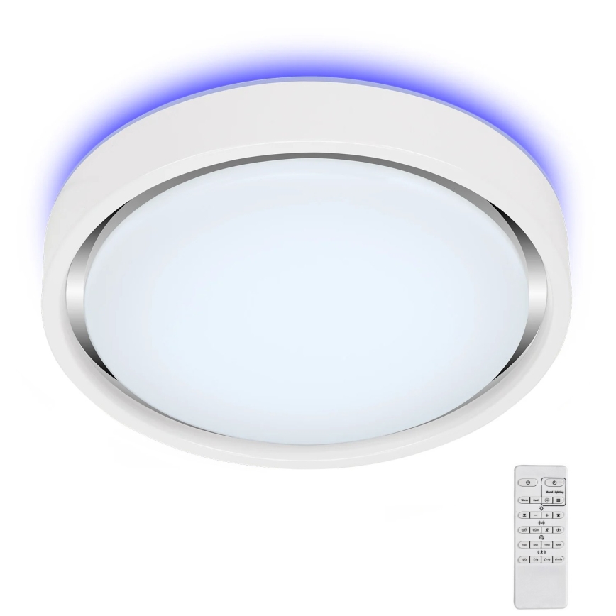 Briloner 3227-016 - LED RGB Ljusreglerad belysning med sensor TALENA LED/24W/230V vit + fjärrkontroll