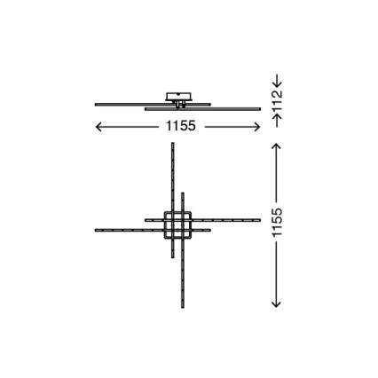 Briloner 3254-042 - LED Dimbar Takbelysning TEMPALTE 4xLED/11W/230V