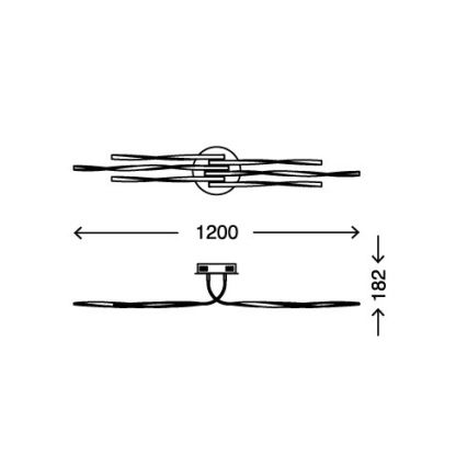 Briloner 3340-062 - LED Dimbar Takbelysning TWIN 6xLED/7,5W/230V