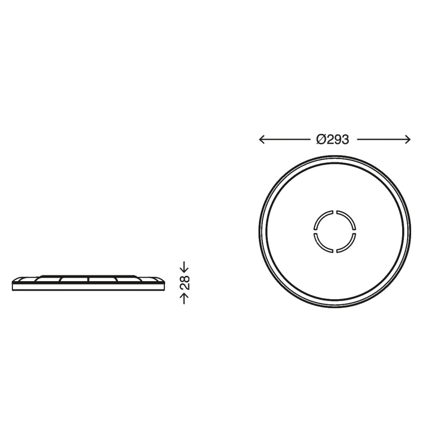 Briloner 3391-014 - LED taklampa FREE LED/18W/230V diameter  29 cm