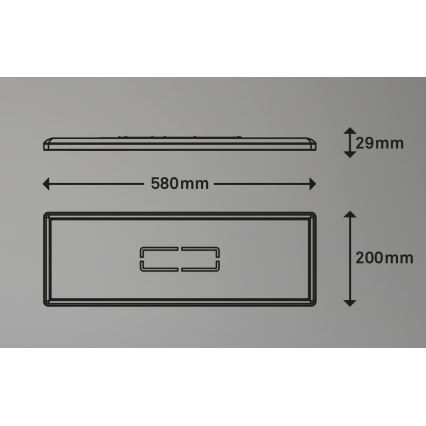 Briloner 3394-014 - LED taklampa FREE LED/22W/230V 58x20 cm