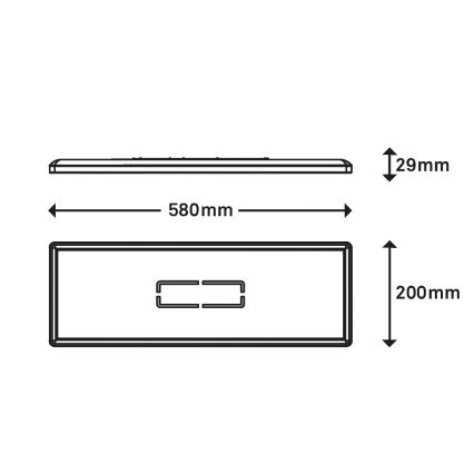 Briloner 3394-015 - LED taklampa FREE LED/22W/230V 58x20 cm