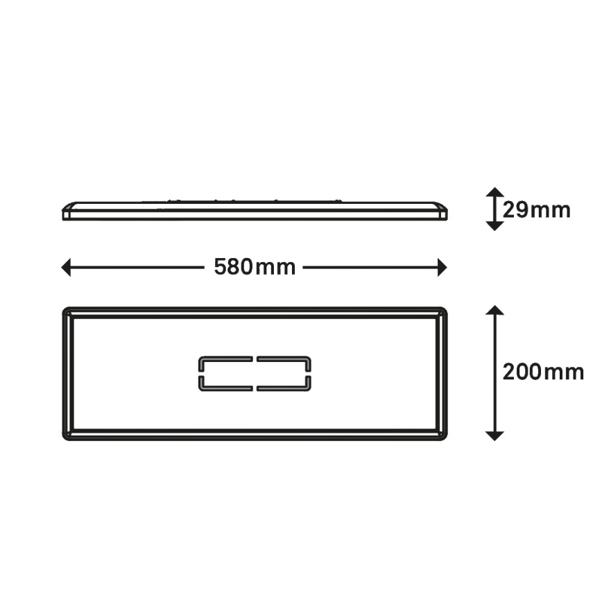 Briloner 3394-015 - LED taklampa FREE LED/22W/230V 58x20 cm