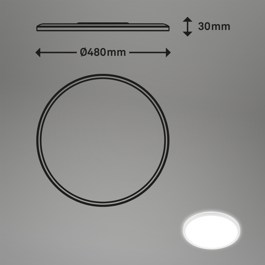 Briloner 3428-016 - LED taklampa SLIM LED/30W/230V