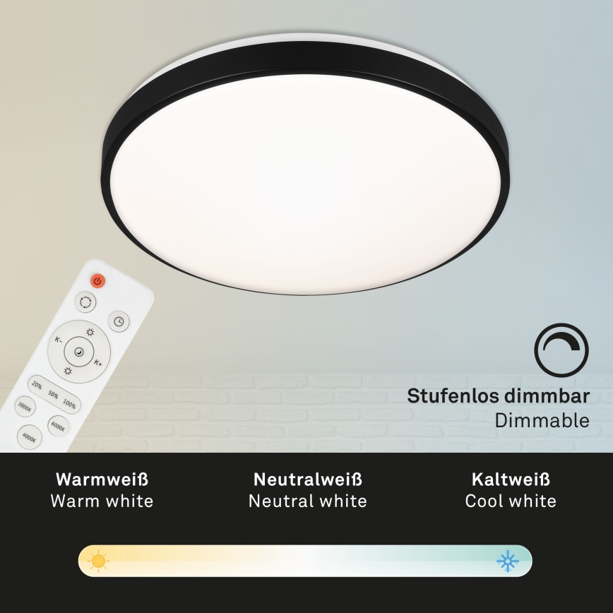 Briloner 3430-015 - LED Dimbar taklampa MANNY LED/48W/230V + fjärrkontroll