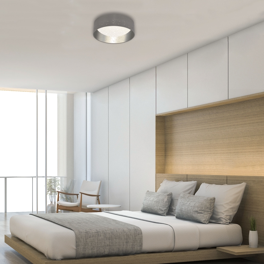 Briloner 3482014 - LED taklampa MAILA STARRY LED/12W/230V grå/silver