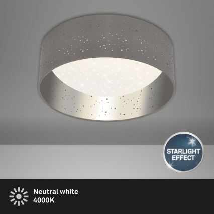 Briloner 3482014 - LED taklampa MAILA STARRY LED/12W/230V grå/silver