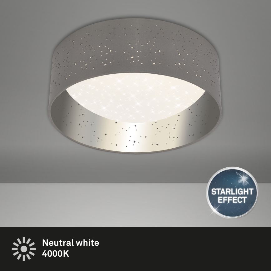Briloner 3482014 - LED taklampa MAILA STARRY LED/12W/230V grå/silver
