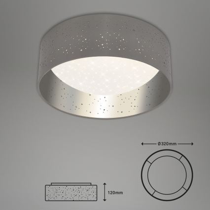 Briloner 3482014 - LED taklampa MAILA STARRY LED/12W/230V grå/silver