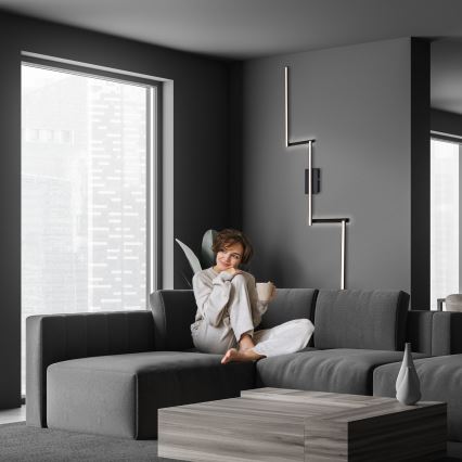 Briloner 3501-015 - LED fäst ljuskrona STAFF 5xLED/4,8W/230V svart