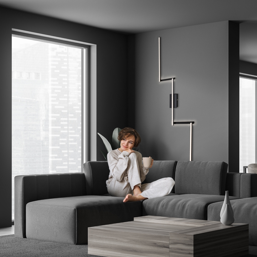 Briloner 3501-015 - LED fäst ljuskrona STAFF 5xLED/4,8W/230V svart