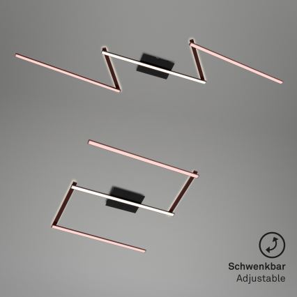 Briloner 3501-015 - LED fäst ljuskrona STAFF 5xLED/4,8W/230V svart