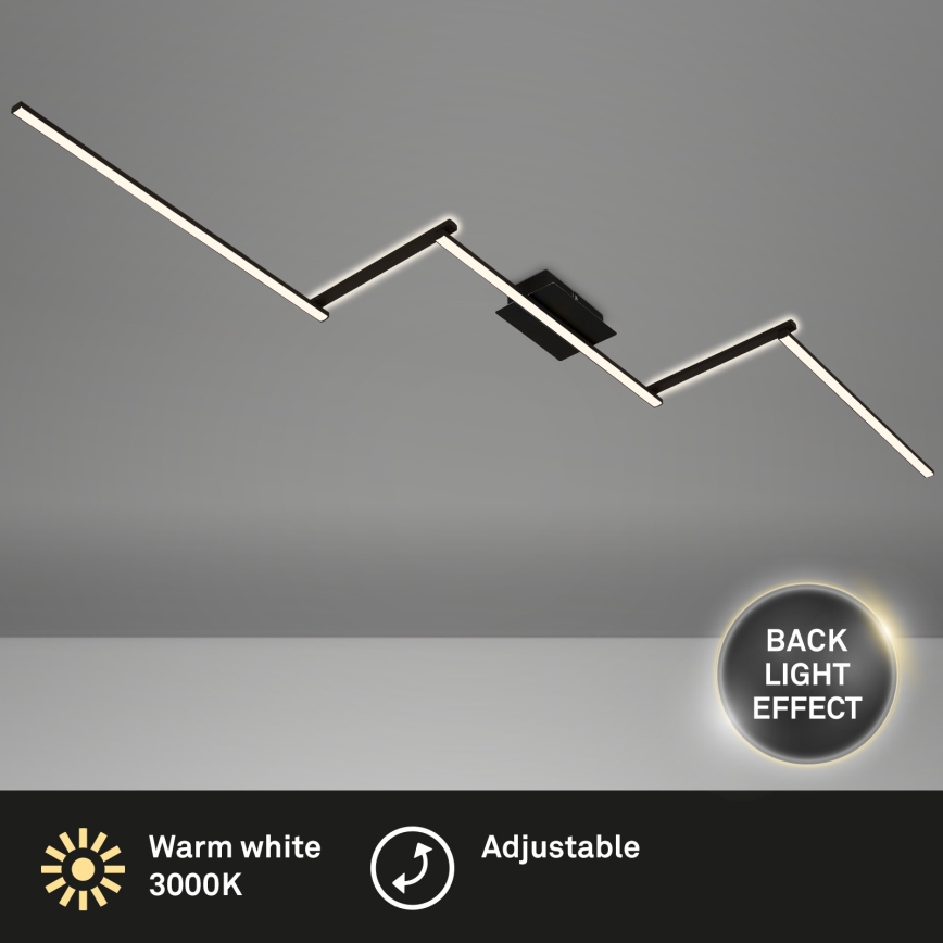 Briloner 3501-015 - LED fäst ljuskrona STAFF 5xLED/4,8W/230V svart