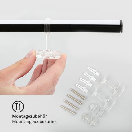 Briloner 3501-015 - LED fäst ljuskrona STAFF 5xLED/4,8W/230V svart