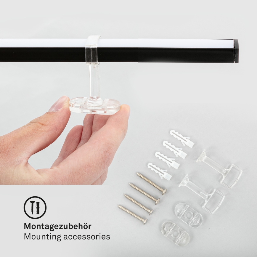 Briloner 3501-015 - LED fäst ljuskrona STAFF 5xLED/4,8W/230V svart
