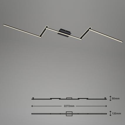 Briloner 3501-015 - LED fäst ljuskrona STAFF 5xLED/4,8W/230V svart