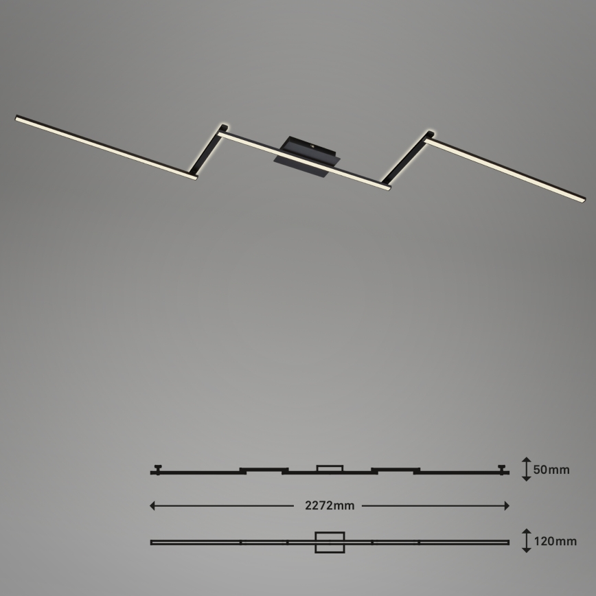 Briloner 3501-015 - LED fäst ljuskrona STAFF 5xLED/4,8W/230V svart