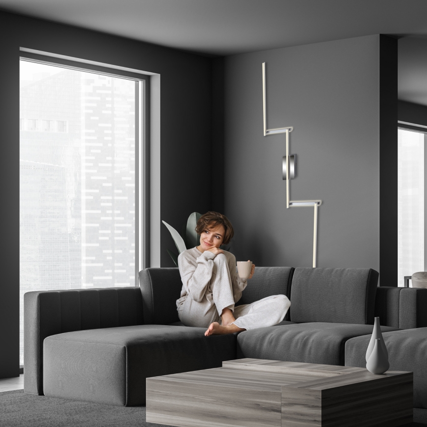 Briloner 3501-018 - LED fäst ljuskrona STAFF 5xLED/4,8W/230V matt krom