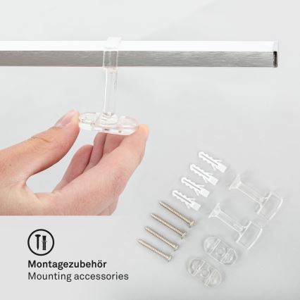 Briloner 3501-018 - LED fäst ljuskrona STAFF 5xLED/4,8W/230V matt krom