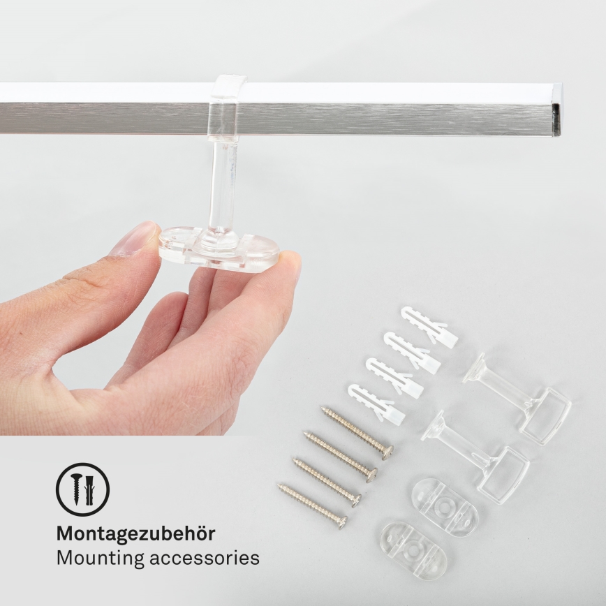 Briloner 3501-018 - LED fäst ljuskrona STAFF 5xLED/4,8W/230V matt krom