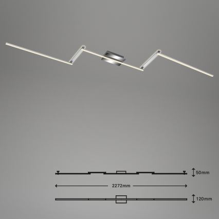 Briloner 3501-018 - LED fäst ljuskrona STAFF 5xLED/4,8W/230V matt krom