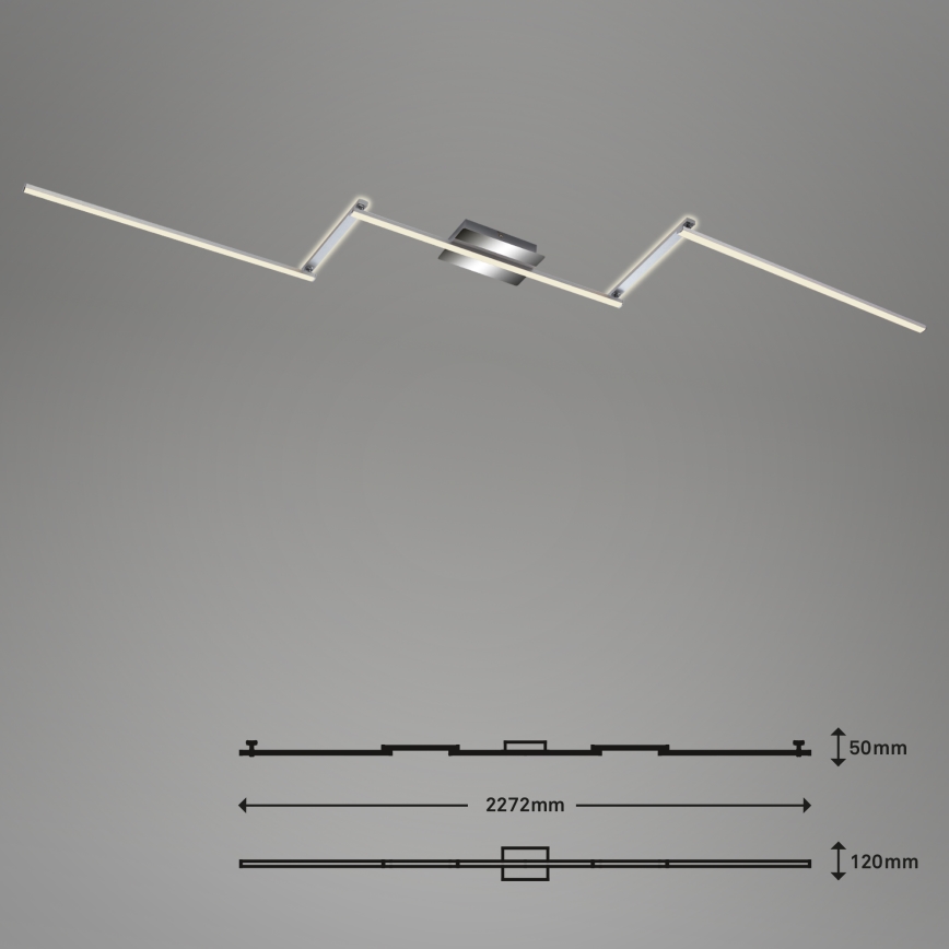 Briloner 3501-018 - LED fäst ljuskrona STAFF 5xLED/4,8W/230V matt krom