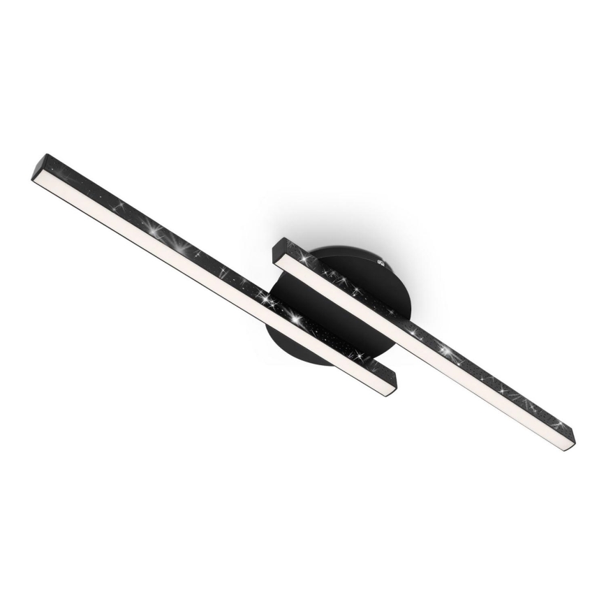 Briloner 3517-025 - LED fäst ljuskrona REY 2xLED/6W/230V svart