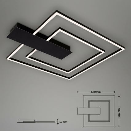 Briloner 3545-015 - LED Dimbar taklampa NICO LED/25W/230V svart
