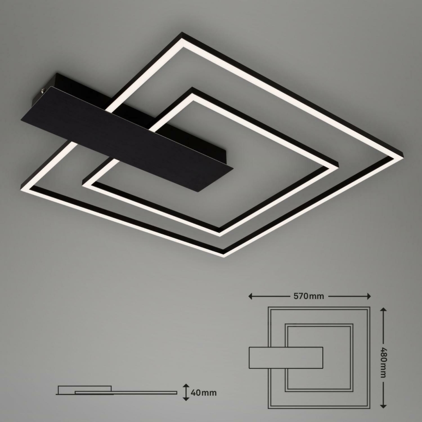 Briloner 3545-015 - LED Dimbar taklampa NICO LED/25W/230V svart