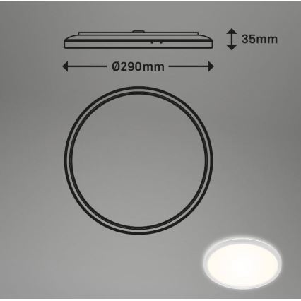 Briloner 3642-416 - LED taklampa för badrum SLIM LED/19W/230V IP44 vit