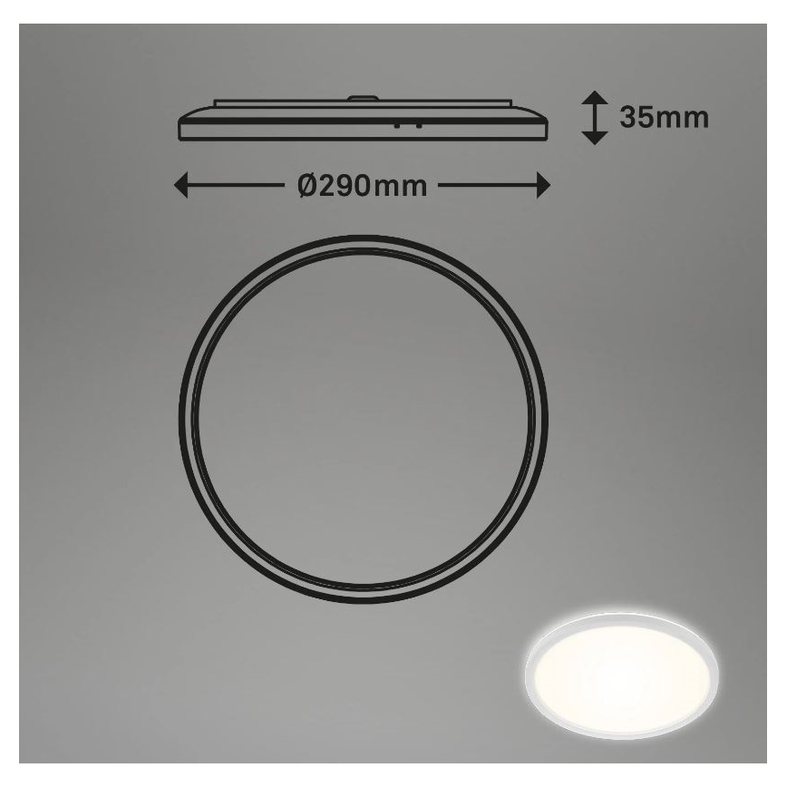 Briloner 3642-416 - LED taklampa för badrum SLIM LED/19W/230V IP44 vit