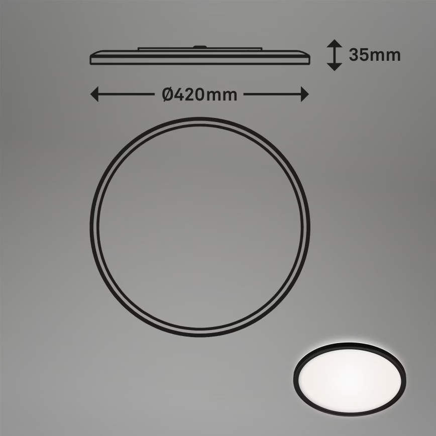 Briloner 3643-415 - LED taklampa för badrum LED/22W/230V IP44 4000K