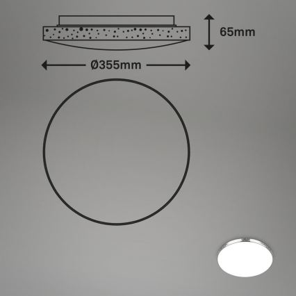 Briloner 3679-018 - LED RGB Ljusreglerad vägglampa för badrum MAGA LED/18,5W/230V 3000-6500K diameter 35,5 cm + fjärrkontroll