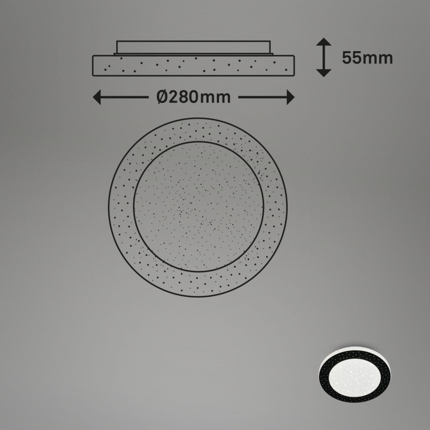 Briloner 3693-015 - LED taklampa för badrum LED/15W/230V IP44 4000K diameter 28 cm