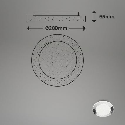 Briloner 3693-018 - LED taklampa för badrum LED/15W/230V IP44 4000K diameter 28 cm