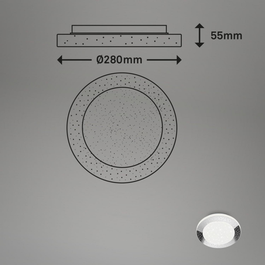 Briloner 3693-018 - LED taklampa för badrum LED/15W/230V IP44 4000K diameter 28 cm