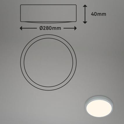 Briloner 3700-014 - LED taklampa RUNA LED/16W/230V 3000K diameter 28 cm silver