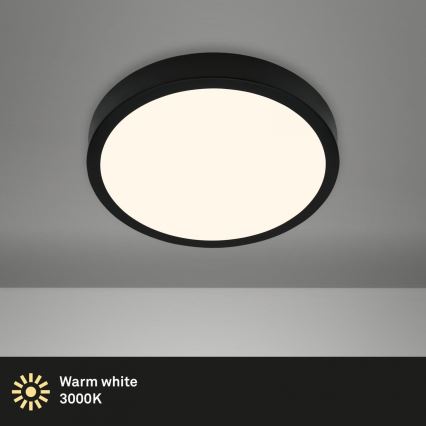 Briloner 3700-015 - LED taklampa RUNA LED/16W/230V 3000K diameter 28 cm svart