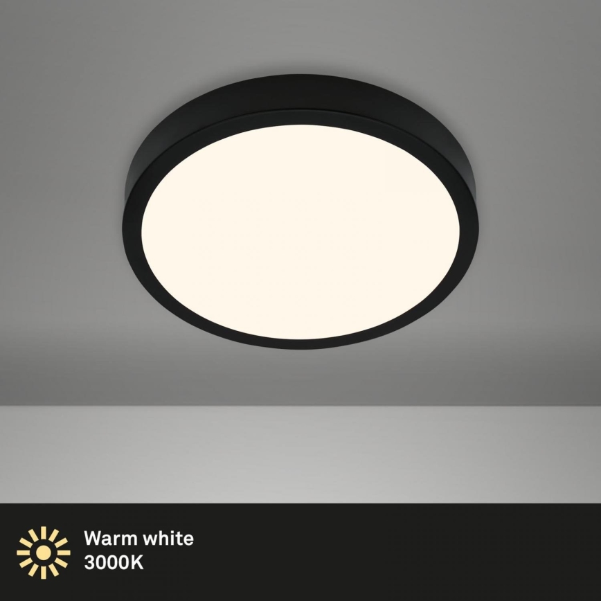 Briloner 3700-015 - LED taklampa RUNA LED/16W/230V 3000K diameter 28 cm svart