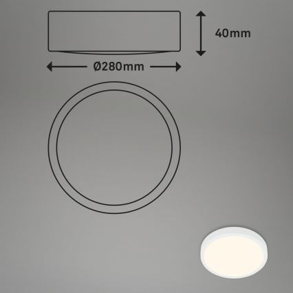 Briloner 3700-016 - LED taklampa RUNA LED/16W/230V 3000K diameter 28 cm vit