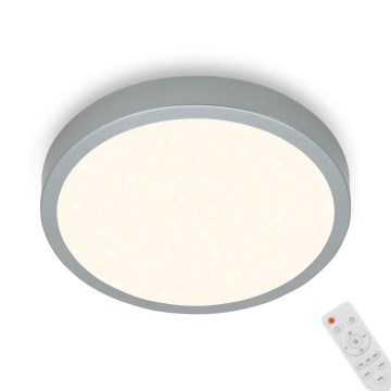 Briloner 3701-014 - LED Dimbar taklampa RUNA LED/18W/230V 2700-6500K silver + fjärrkontroll