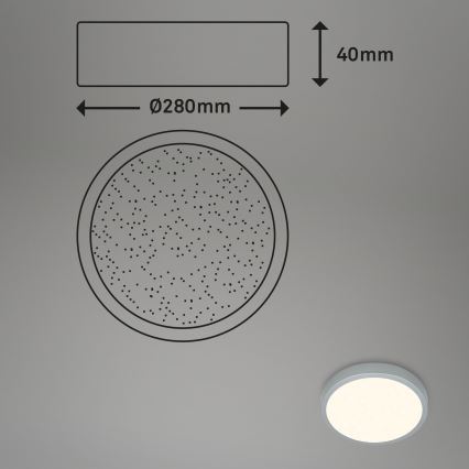 Briloner 3701-014 - LED Dimbar taklampa RUNA LED/18W/230V 2700-6500K silver + fjärrkontroll