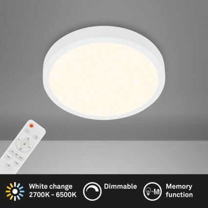 Briloner 3701-016 - LED Dimbar taklampa RUNA LED/18W/230V 2700-6500K vit + fjärrkontroll