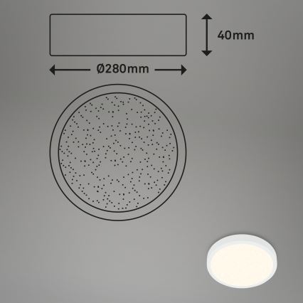 Briloner 3701-016 - LED Dimbar taklampa RUNA LED/18W/230V 2700-6500K vit + fjärrkontroll